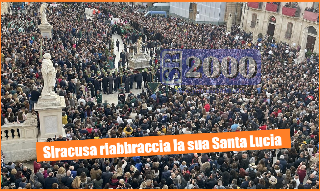 Siracusa La Citt Riabbraccia La Sua Santa Lucia Mons Lomanto La Pace Dono Di Dio